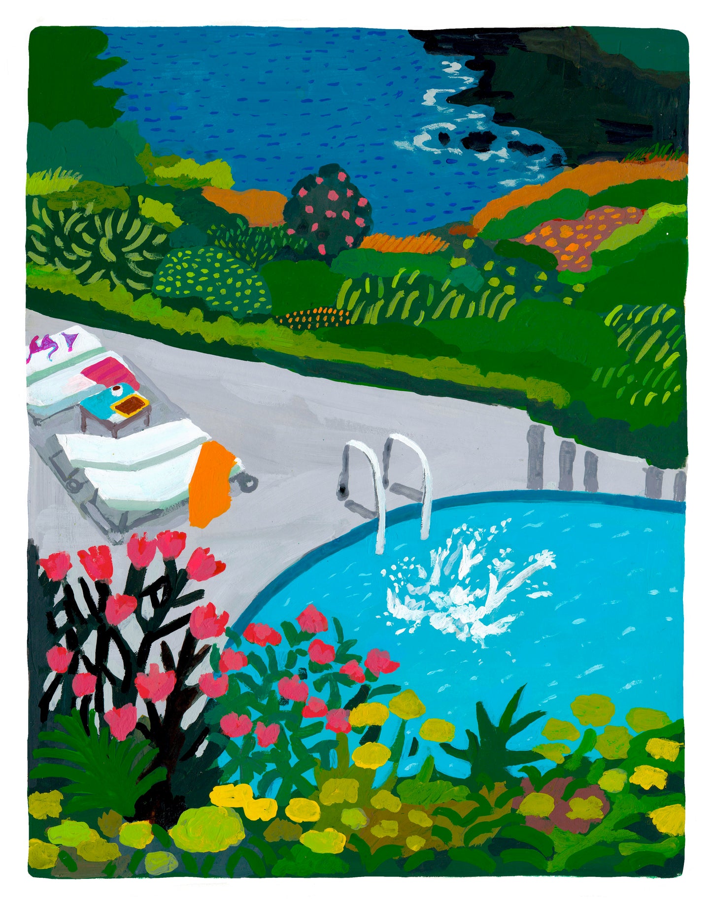 Pool Day Print