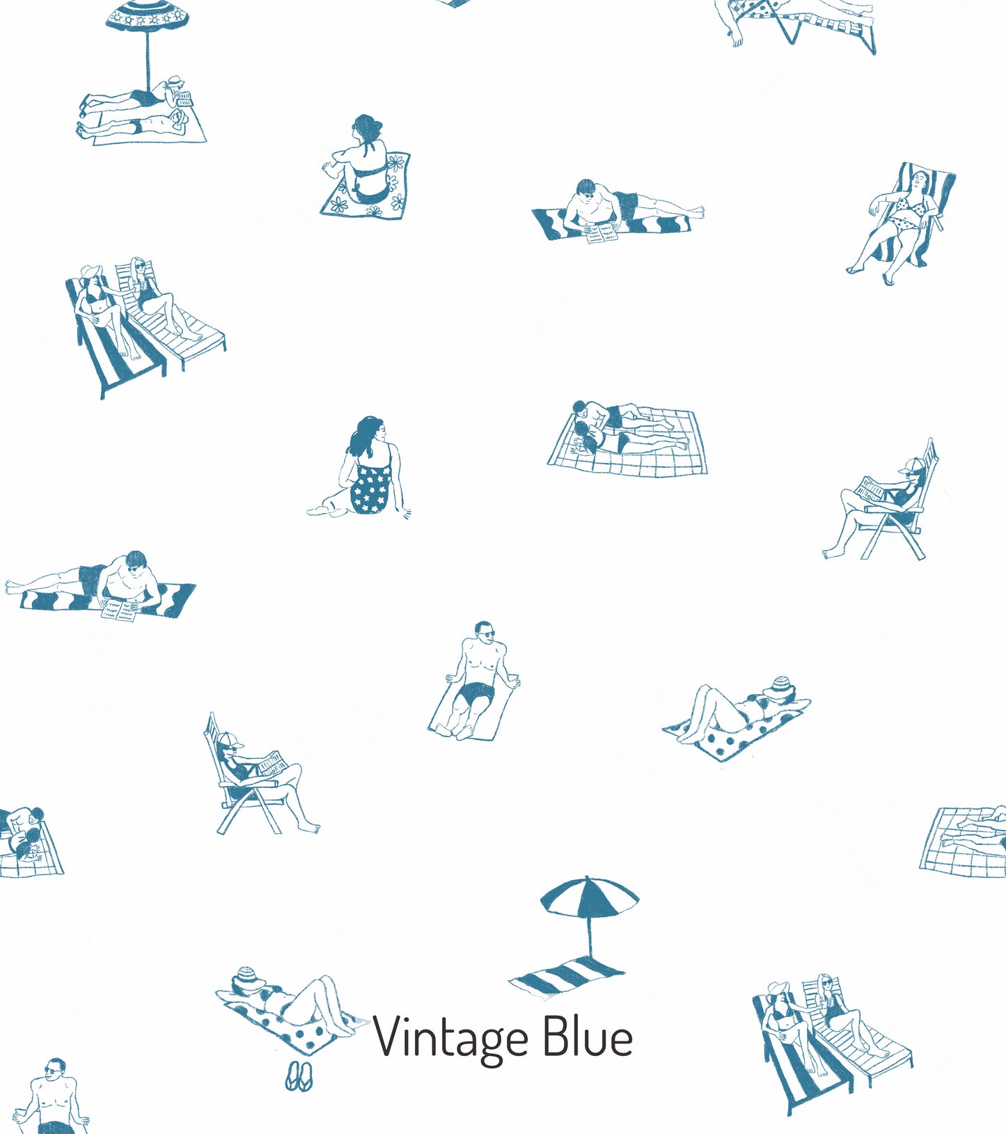 Beach Bathers Wallpaper