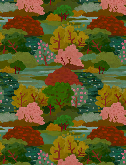 Blooming Forest Wallpaper