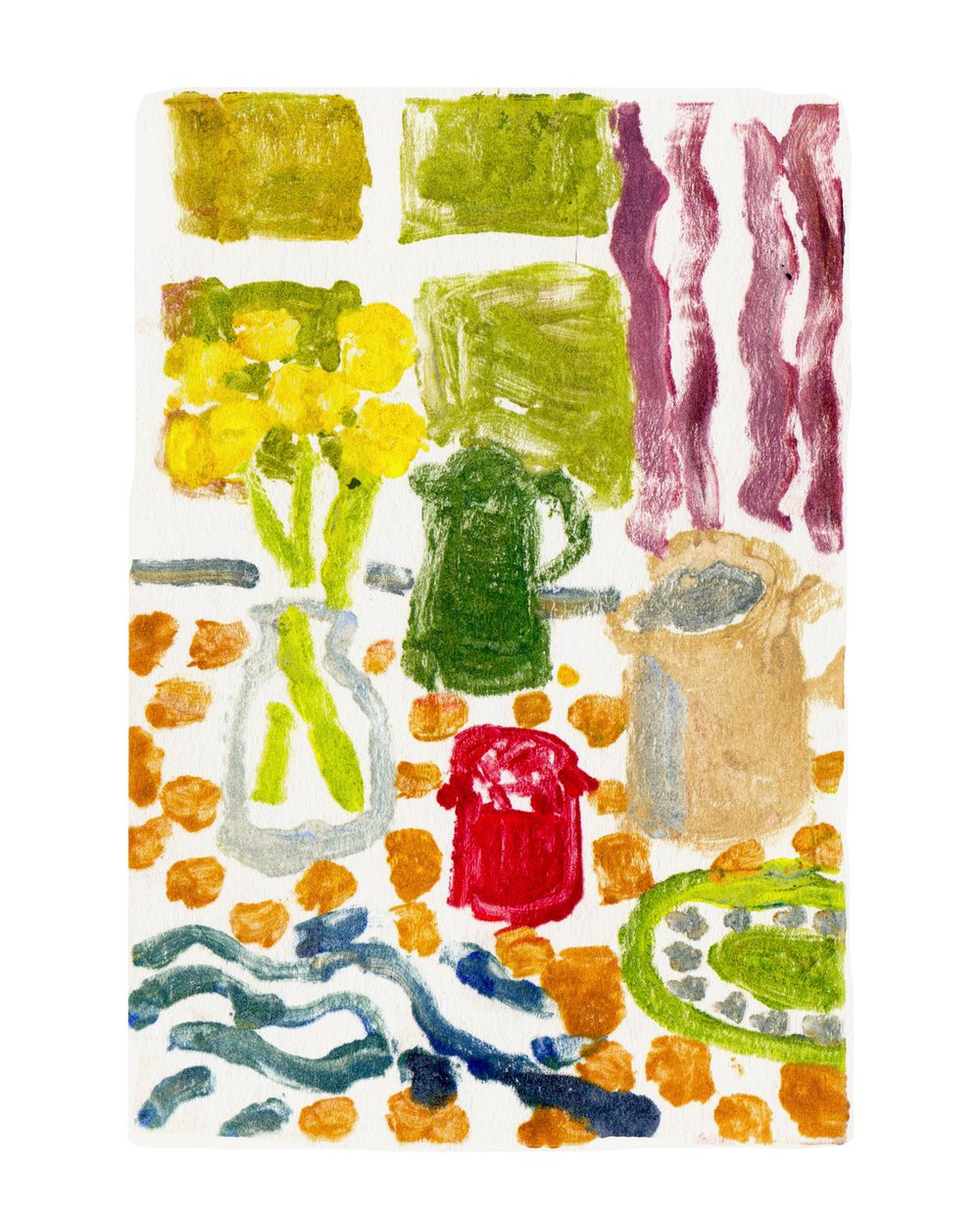 Monotype Still Life Print