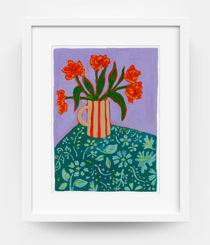 Parrot Tulips Print