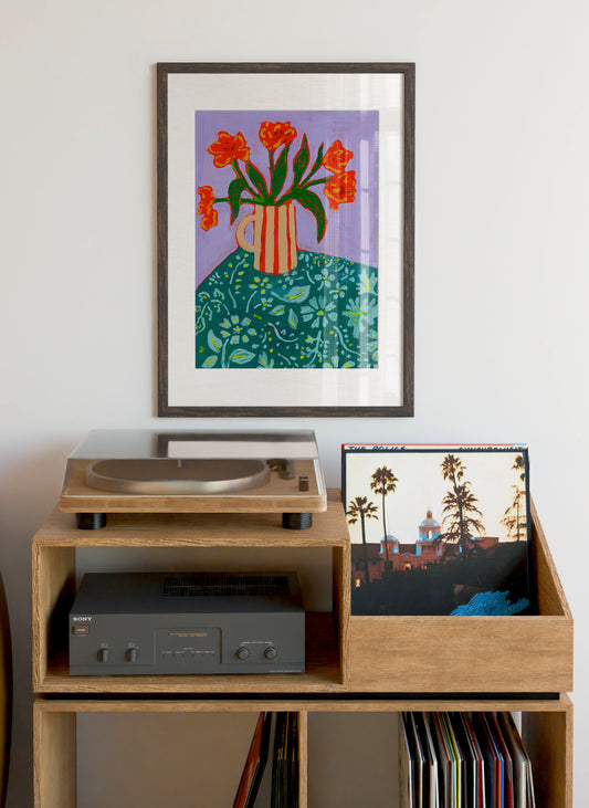Parrot Tulips Print