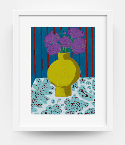 Purple Ranunculus Print