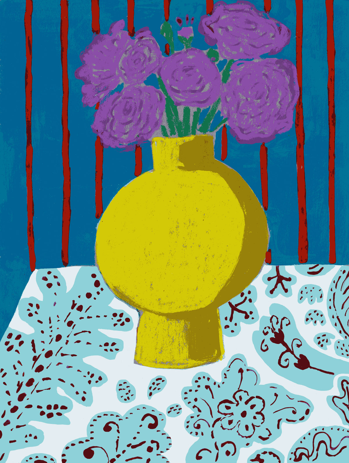 Purple Ranunculus Print